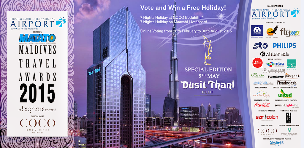 MATATO Maldives Travel Awards 2015 Special Edition, Dusit Thani Dubai