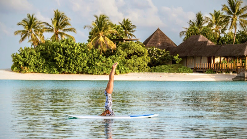Kat Harding, SUP Yoga, Four Seasons Resort Maldives at Kuda Huraa