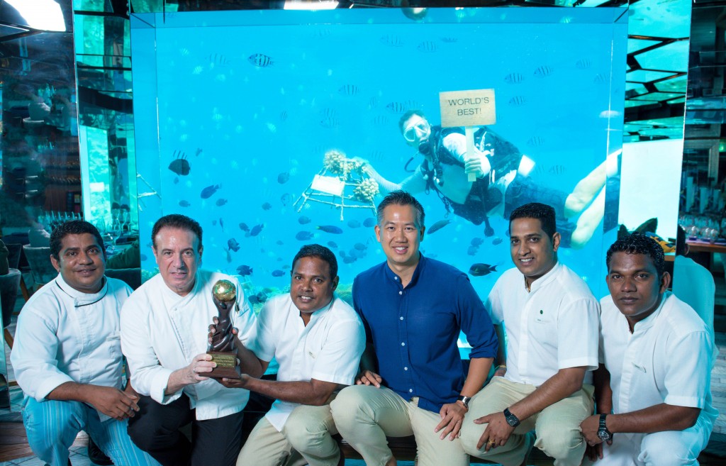 Anantara Kihavah Villas Wins World Travel Award 2015 for Best Underwater Hotel Restaurant Worldwide