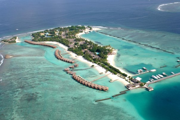 Aerial view, Sheraton Maldives Full Moon Resort & Spa