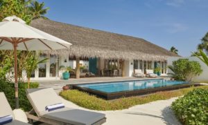 Three Bedroom Beach Sunset Villa at Fairmont Maldives Sirru Fen Fushi